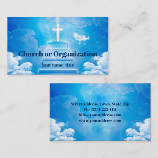 キリスト教の十字架空宗教天国 名刺 (正面/裏面)