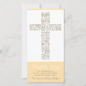 キリスト教の十字11のジョン14の悔やみや弔慰のサンキューカード サンキューカード (正面)