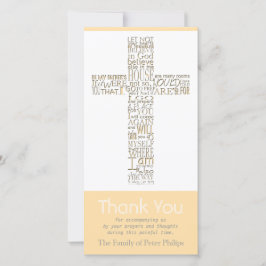 キリスト教の十字11のジョン14の悔やみや弔慰のサンキューカード サンキューカード