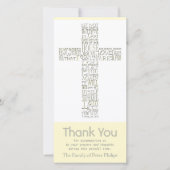 キリスト教の十字12のジョン14の悔やみや弔慰のサンキューカード サンキューカード (正面)