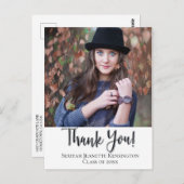 キリスト教の卒業お礼タイポグラフィ ポストカード (正面/裏面)