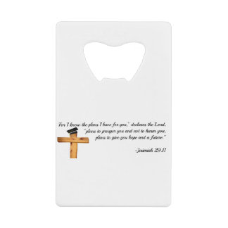 キリスト教の卒業のギフト クレジットカード栓抜き