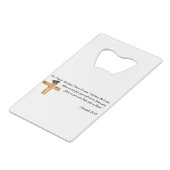 キリスト教の卒業のギフト クレジットカード栓抜き (正面アングル)