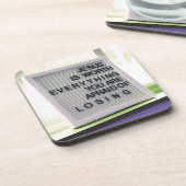 キリスト教の印は何でもイエスの価値がある コースター (左側)