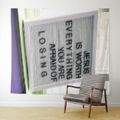 キリスト教の印は何でもイエスの価値がある タペストリー (インサイチュ(横))