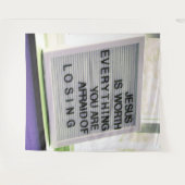 キリスト教の印は何でもイエスの価値がある タペストリー (正面(横))