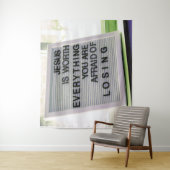 キリスト教の印は何でもイエスの価値がある タペストリー (インサイチュ)