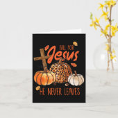 キリスト教の収穫祭・感謝祭・秋のデザイン Jesus He Ne カード (黄色い花)