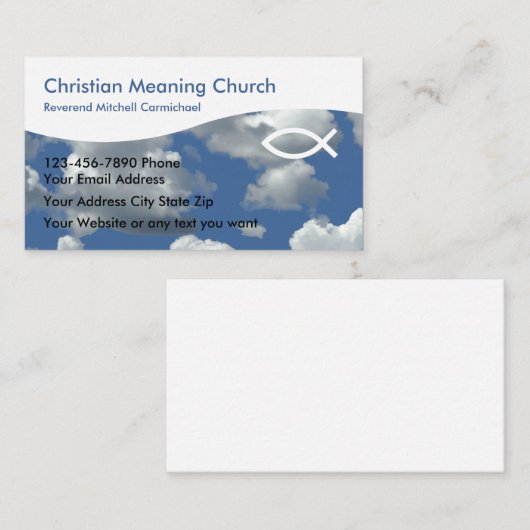 キリスト教の名刺 名刺 (正面/裏面)