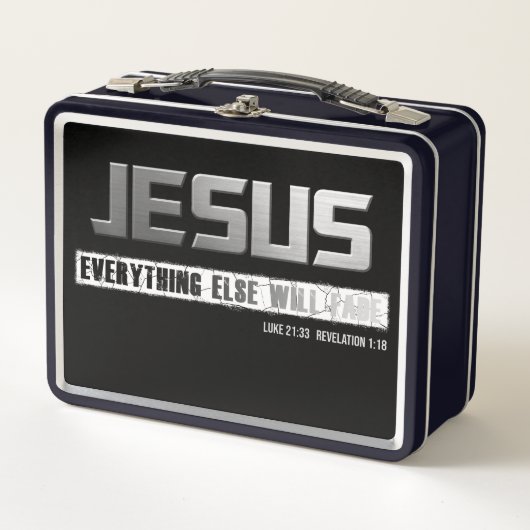 キリスト教の名前，イエスその他すべてが消える メタルランチボックス (正面)