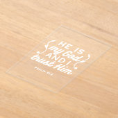 キリスト教の名言 - 神を信頼する詩篇91:2 アクリル招待状 (レイダウン)