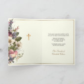 キリスト教の哀悼フローラ写真鑑賞 サンキューカード (内部)