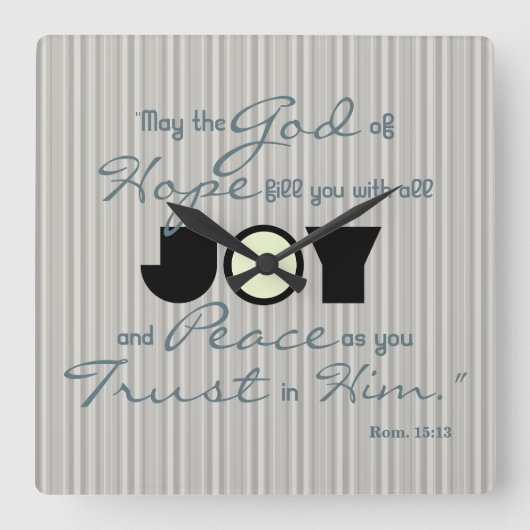 キリスト教の喜び スクエア壁時計 (正面)