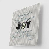 キリスト教の喜び スクエア壁時計 (傾斜)