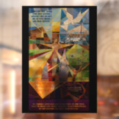 キリスト教の四旬節復活祭の木 ウィンドウサイン (シート2)