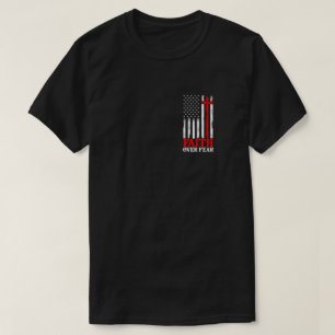 キリスト教の国カッコいい旗十字信仰 Tシャツ