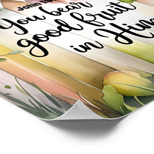 キリスト教の壁画は実が好い ポスター (角)