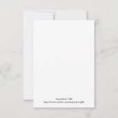 キリスト教の女の赤ちゃんの誕生の発表 案内状 (裏面)