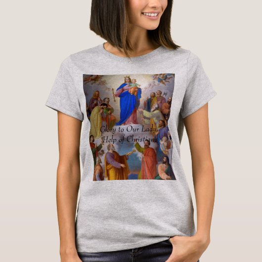 キリスト教の女性に救済栄光を Tシャツ (正面)