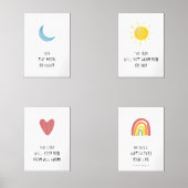 キリスト教の子供の聖書の詩のセット4プリント (正面)