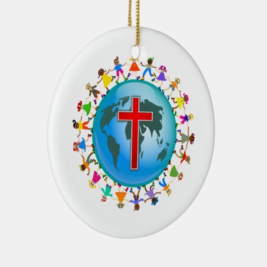 キリスト教の子供 セラミックオーナメント (右)