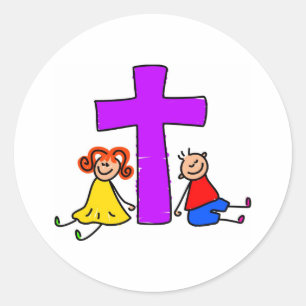 キリスト教の子供 ラウンドシール
