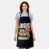 キリスト教の季節の理由はイエスだ エプロン (着用した状態)