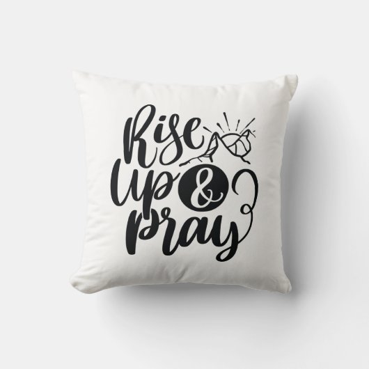 キリスト教の宗教引用文が上昇し祈て クッション (正面)