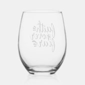 キリスト教の宗教引用文 ステムなしワイングラス (裏面)