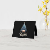 キリスト教の宗教的なクリスマス聖書の理由 カード (黄色い花)