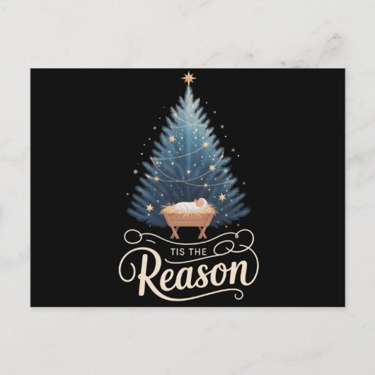 キリスト教の宗教的なクリスマス聖書の理由 シーズンポストカード (正面)