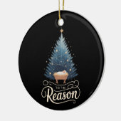 キリスト教の宗教的なクリスマス聖書の理由 セラミックオーナメント (左)