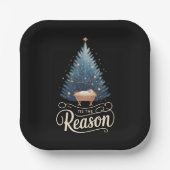 キリスト教の宗教的なクリスマス聖書の理由 ペーパープレート (正面)