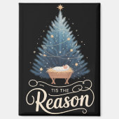 キリスト教の宗教的なクリスマス聖書の理由 マグネット (正面)