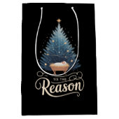 キリスト教の宗教的なクリスマス聖書の理由 ミディアムペーパーバッグ (正面)