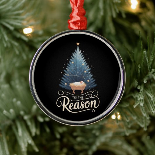 キリスト教の宗教的なクリスマス聖書の理由 メタルオーナメント (ツリー)