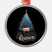 キリスト教の宗教的なクリスマス聖書の理由 メタルオーナメント (正面)