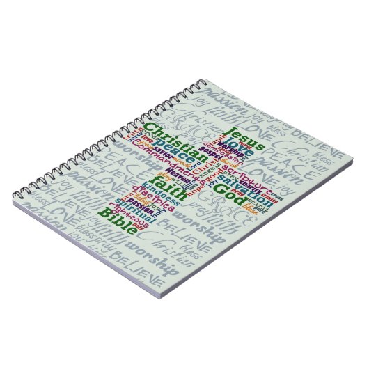 キリスト教の宗教的な言葉のアート·クロス ノートブック (左側)