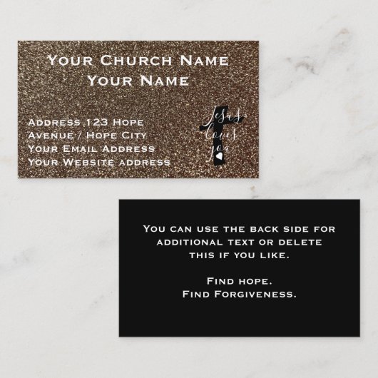 キリスト教の宗教的な階級の金ゴールドブラック教会 名刺 (正面/裏面)