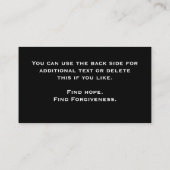 キリスト教の宗教的な階級の金ゴールドブラック教会 名刺 (裏面)