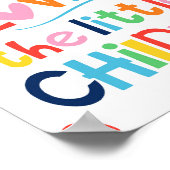 キリスト教の小さな子供たちを愛するイエス ポスター (角)