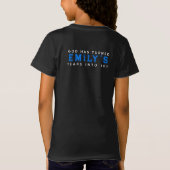 キリスト教の少女のための喜びに変える涙のデザイン Tシャツ (裏面)