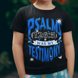 キリスト教の少女のための喜びに変える涙のデザイン Tシャツ