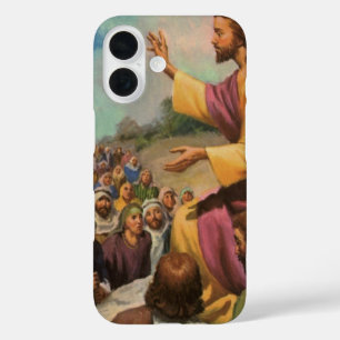 キリスト教の山上の垂訓 ヴィンテージ宗教デザイン iPhone 16ケース