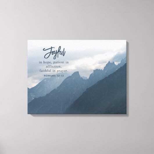 キリスト教の希望に喜び感動的る キャンバスプリント (正面)