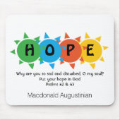 キリスト教の希望の神の詩篇42 パーソナライズされた マウスパッド (正面)