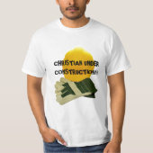 キリスト教の建設中!! … 宗教ワイシャツ Tシャツ (正面)