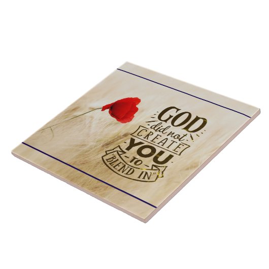 キリスト教の引用文に溶け込むように神は創造しなかった タイル (側面)