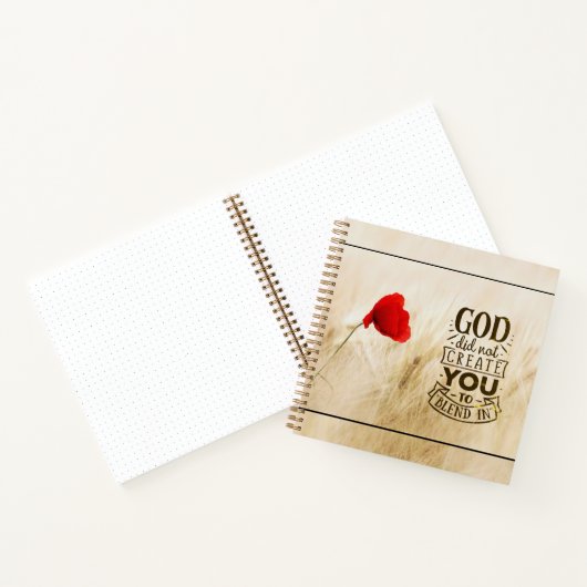 キリスト教の引用文に溶け込むように神は創造しなかった ノートブック (内部)