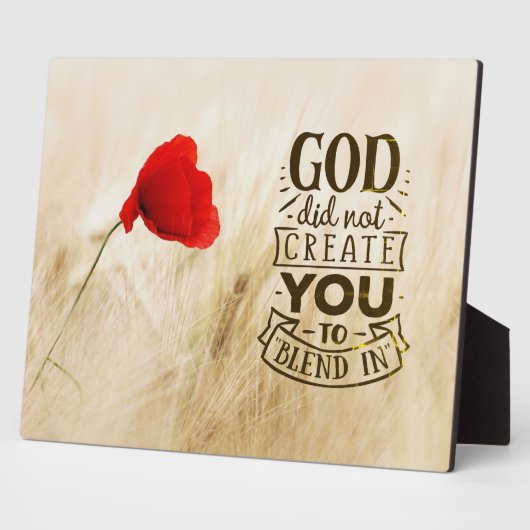 キリスト教の引用文に溶け込むように神は創造しなかった フォトプラーク (側面)
